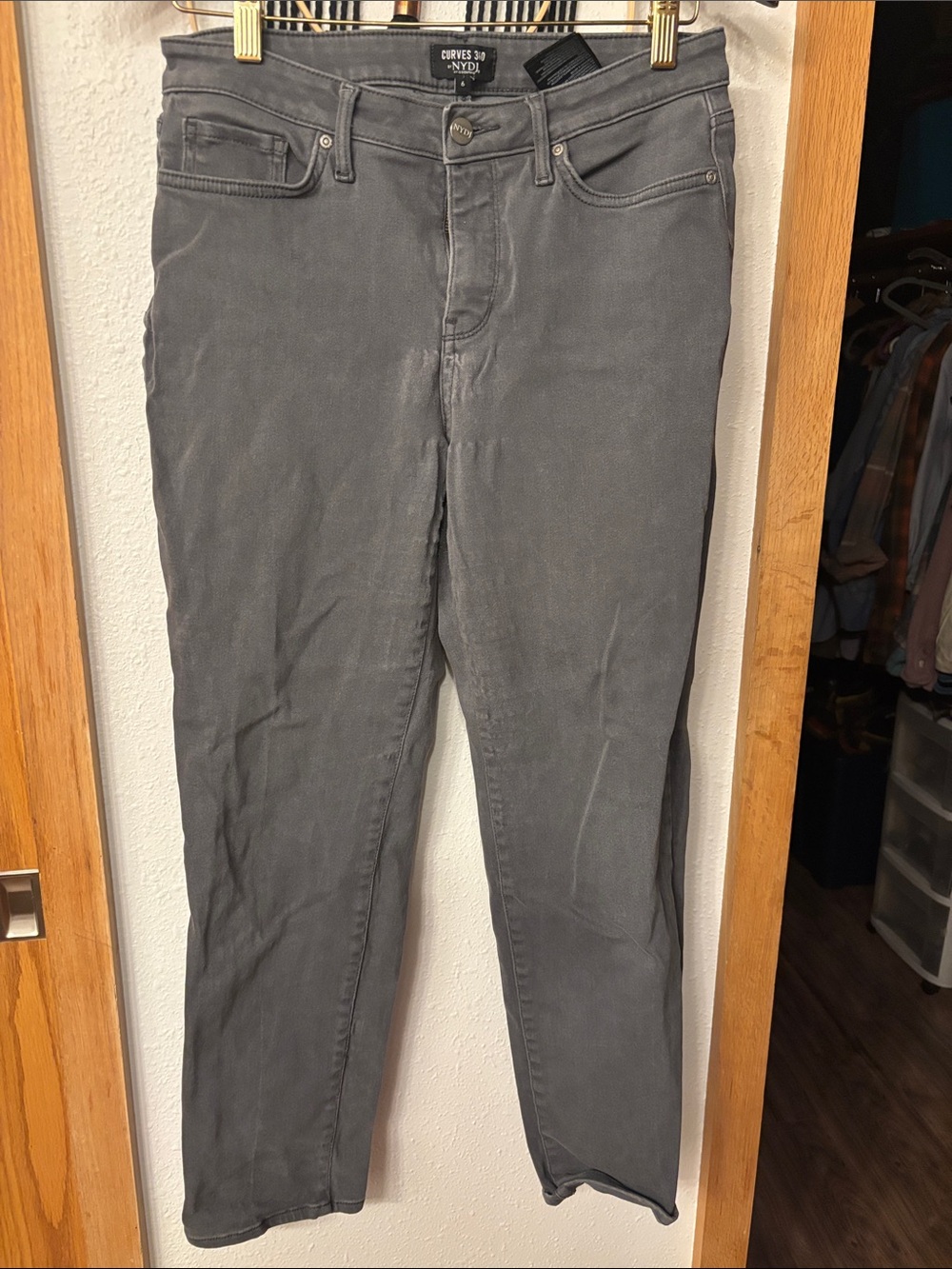 NYDJ Women's Ankle Cropped Pants in Gray